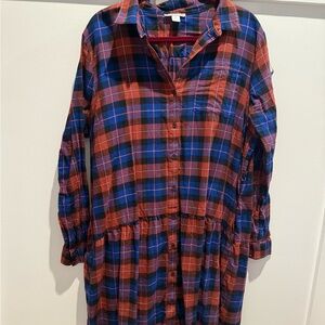 Amazon Essentials Red and Blue Plaid Shirt